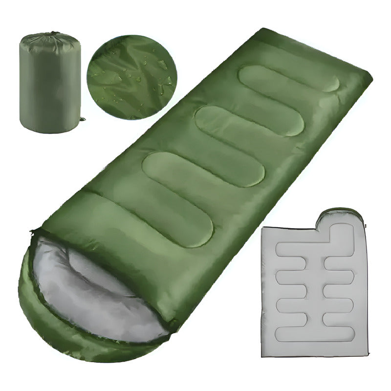 Saco De Dormir Portátil Para Acampar Playa Cabaña 950g Azul Derecho