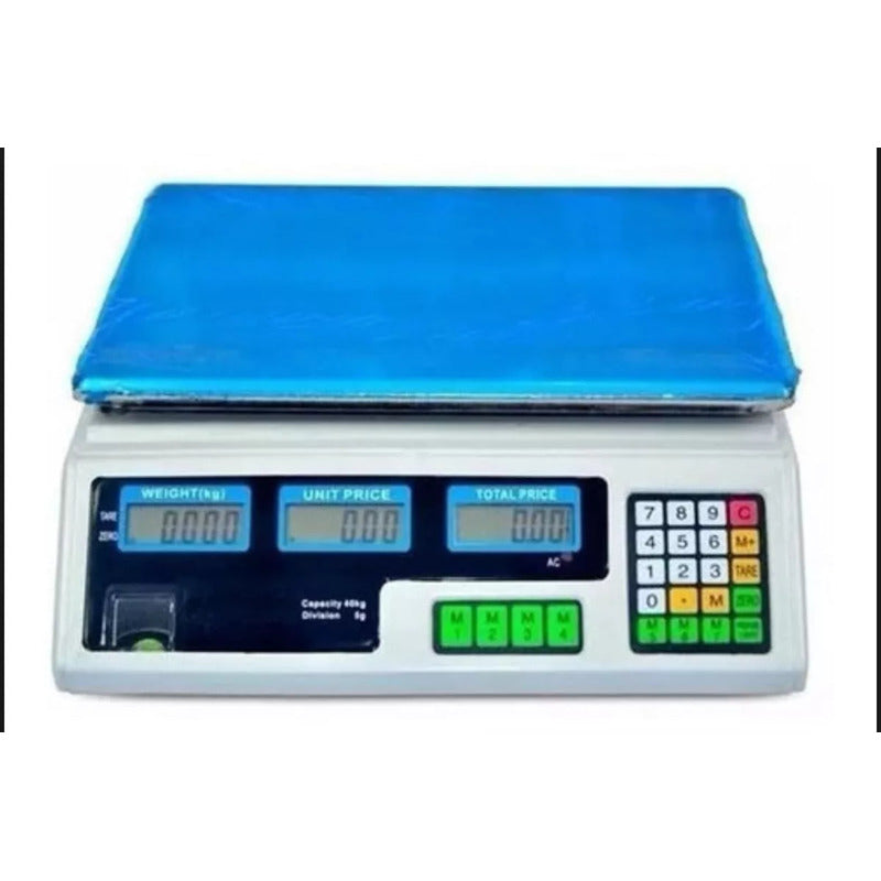 Peso Digital Balanza 40kg Con Bandeja Negro