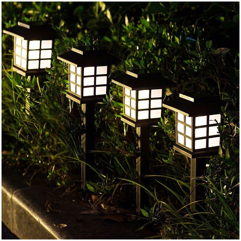 Pack X8 Luz Solar Con Estaca Exterior Tierra Jardín