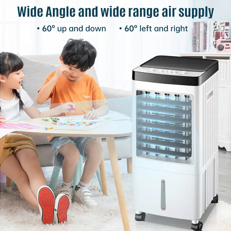 Aire Acondicionado Enfriador De 6 Lt Con Ruedas Humidificado Blanco