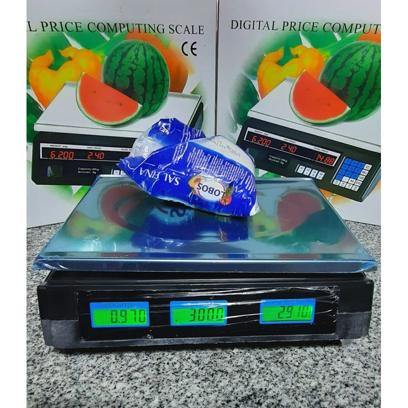 Balanza Pesa Digital 40kg Con Bandeja  Blanco