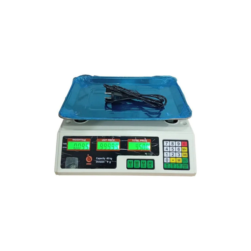 Pesa Balanza Digital 40kg Con Bandeja Plomo