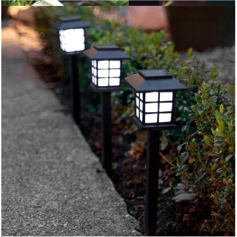 Pack X8 Luz Solar Con Estaca Exterior Tierra Jardín