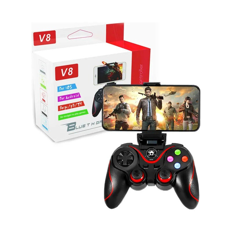 Control De Juego Con Soporte Teléfono Bluetooth P3/p4/pc/tv Negro