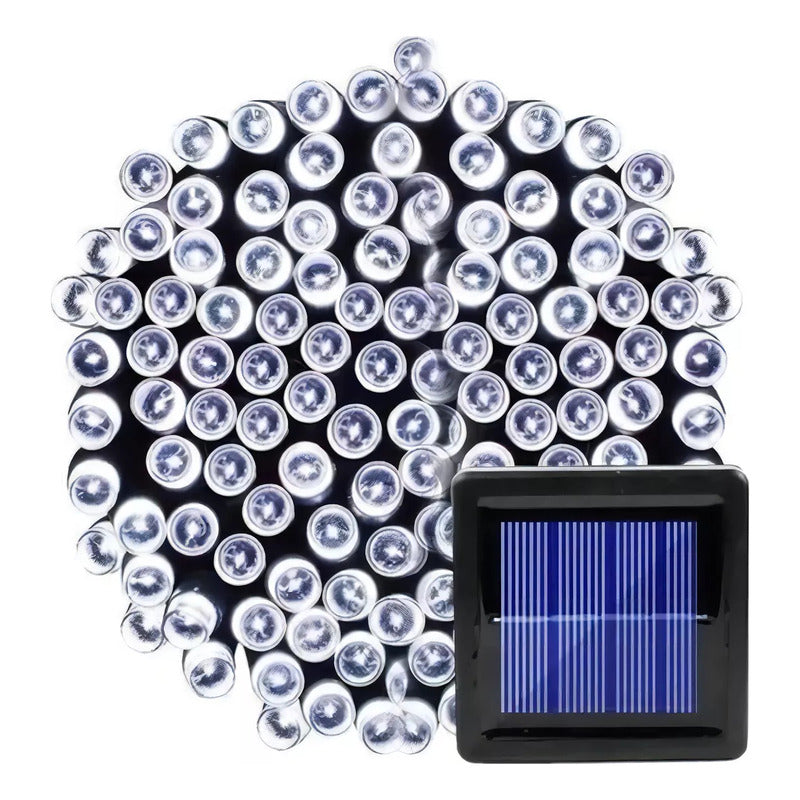 Pack X 2 Luces Solares Navidad Guirnalda 10 Metros 100 Led