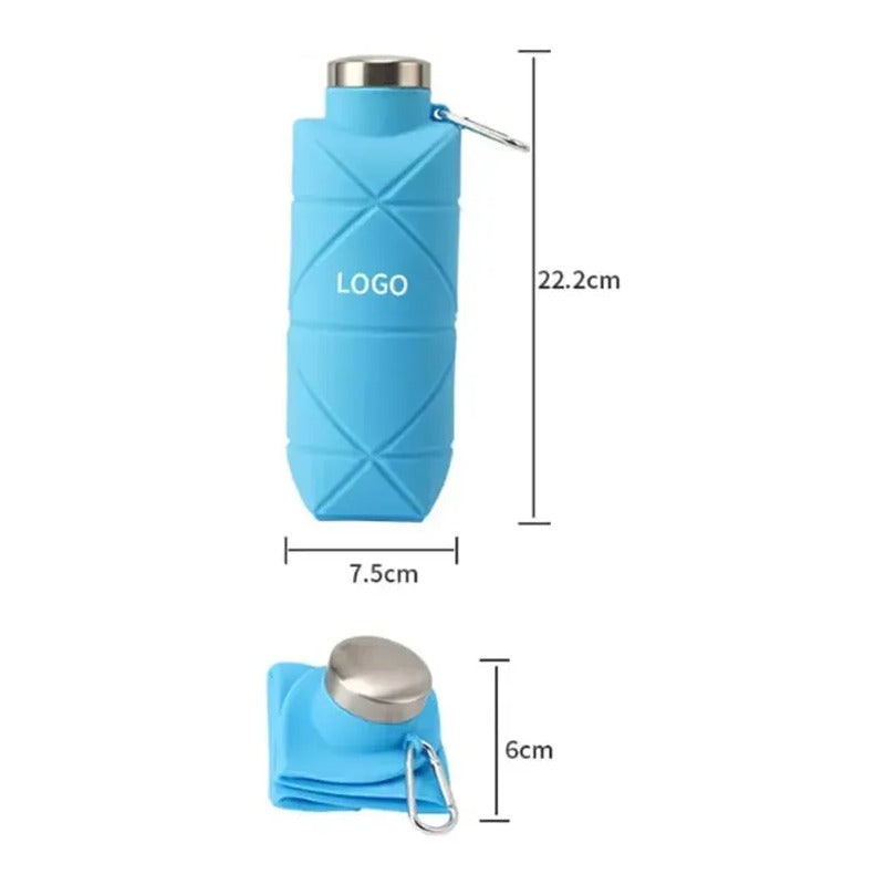 Botella Plegable Deportiva Portátil 100% Silicona Variado