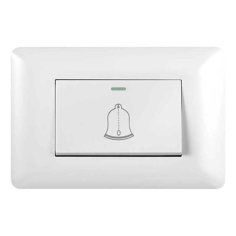 Pack X10  Pulsador Simple Timbre Interruptor 10a 250v  Blanco