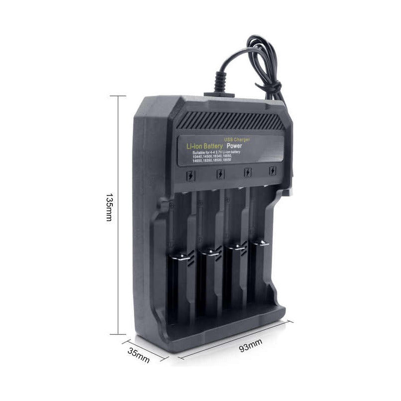 Cargador Para 4 Baterías Li-ion Inteligente, 1.2a Max