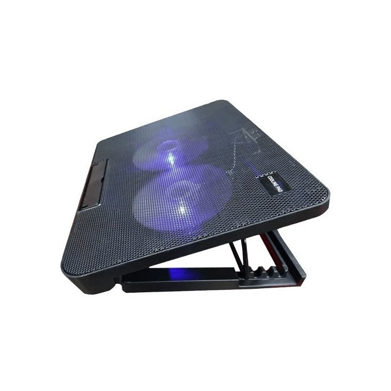 Mesa Ventilador Notebook Cooler Gamer Alzador Pc Enfriador C Negro