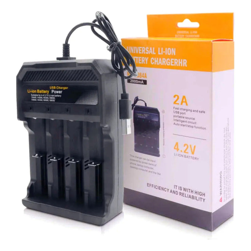 Cargador Para 4 Baterías Li-ion Inteligente, 1.2a Max