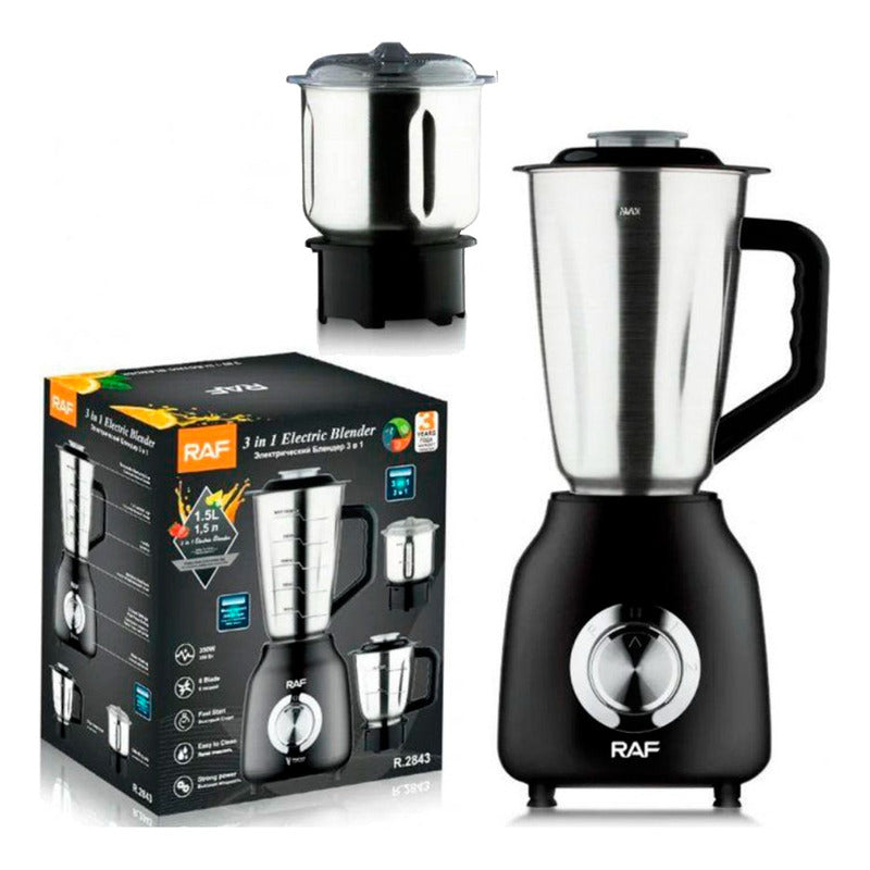 Licuadora Juguera 1.5 Litros Acero Inoxidable  Negro