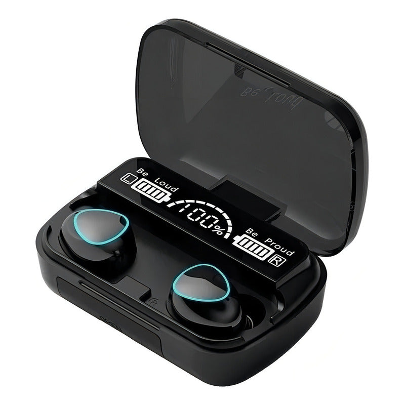 Audífonos Inalámbricos Bluetooth V5.1 M10 Powerbank 2000 Color Negro