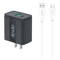 Cargador Carga Rapida Compatible Con Samsung Tipo C 1 Mts Blanco