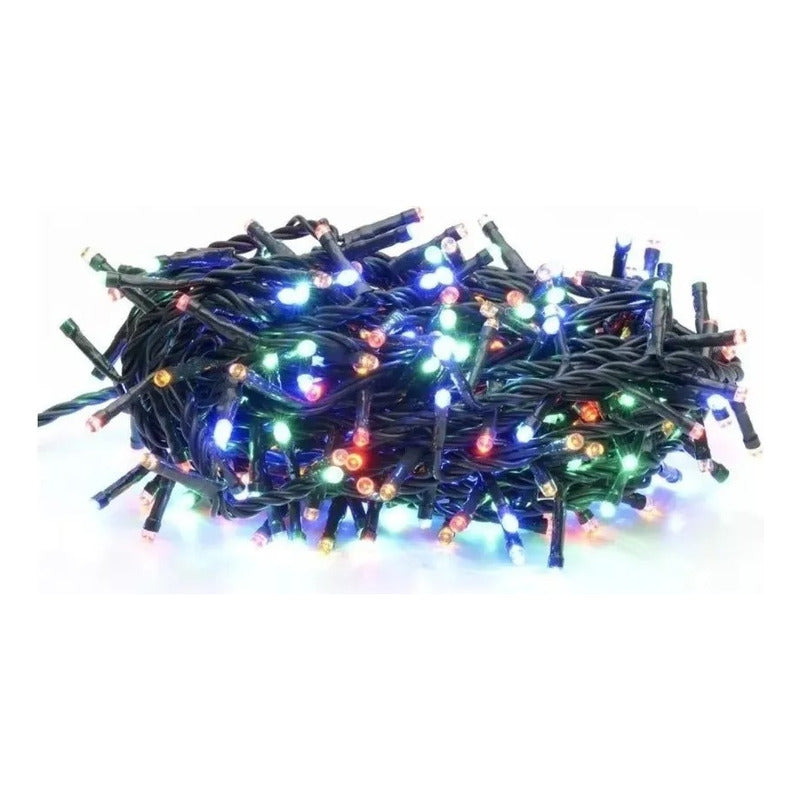 Luces Navidad Corriente Guirnalda 10 Mts 100 Led Multicolor Multicolor