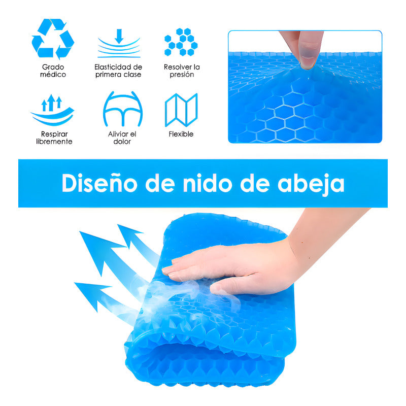 Cojín Ortopédico De Silicona Gel Relajante Asiento Terapia