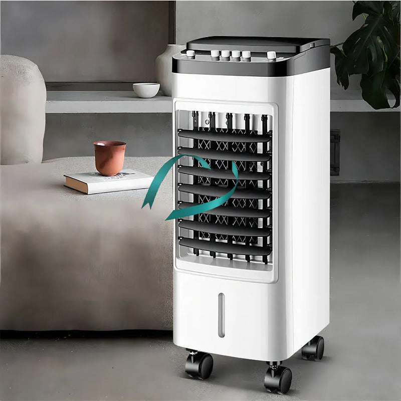 Aire Acondicionado Enfriador De 6 Lt Con Ruedas Humidificado Blanco