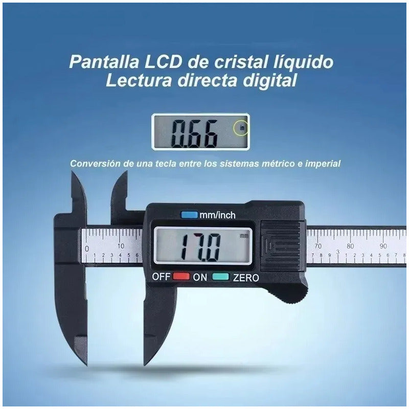 Vernier Profesional Pie De Metro Digital 0-150mm Calibre