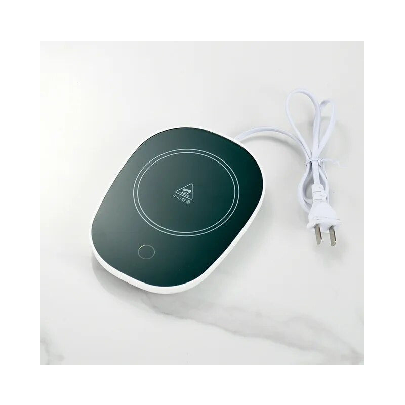 Calentador De Tazas Auronp Eléctrico Vidrio 10cm Control Táctil Negro