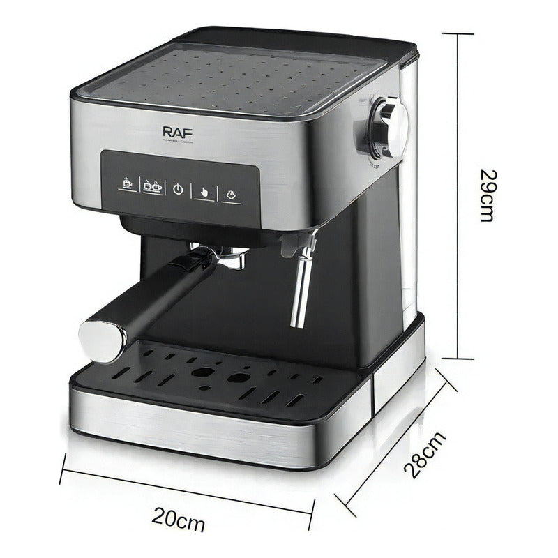 Máquina Cafetera Espresso Espumador De Leche Antigoteo Plateado