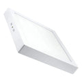 Foco Panel Led 12w Plafón 17cm Marco Blanco Cuadrado