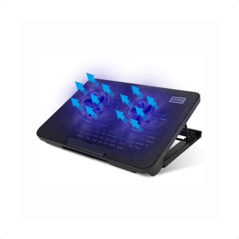 Mesa Ventilador Notebook Cooler Gamer Alzador Pc Enfriador C Negro