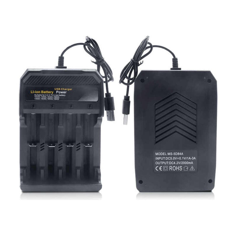 Cargador Para 4 Baterías Li-ion Inteligente, 1.2a Max