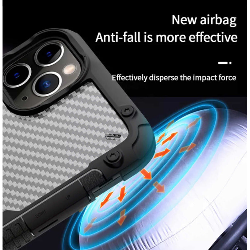 Funda Carcasa Protector Para iPhone 12 Pro Negro Geométrico
