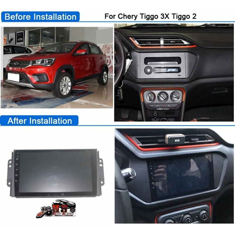 Bisel Adaptador Radio Chery Tiggo 2 - 3 2016+ De 9 Pulgadas 1000