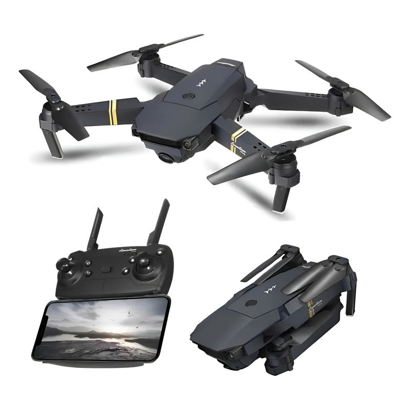 Drone Con Cámara Wifi App Control + Batería Recargable /ryc Color Negro