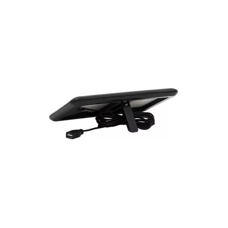 Cargador Panel Solar Portátil Celular Energía Solar Usb  Negro