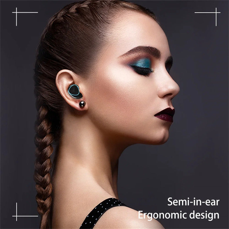Audífonos Inalámbricos Bluetooth Indicador Carga V5.3 Negro