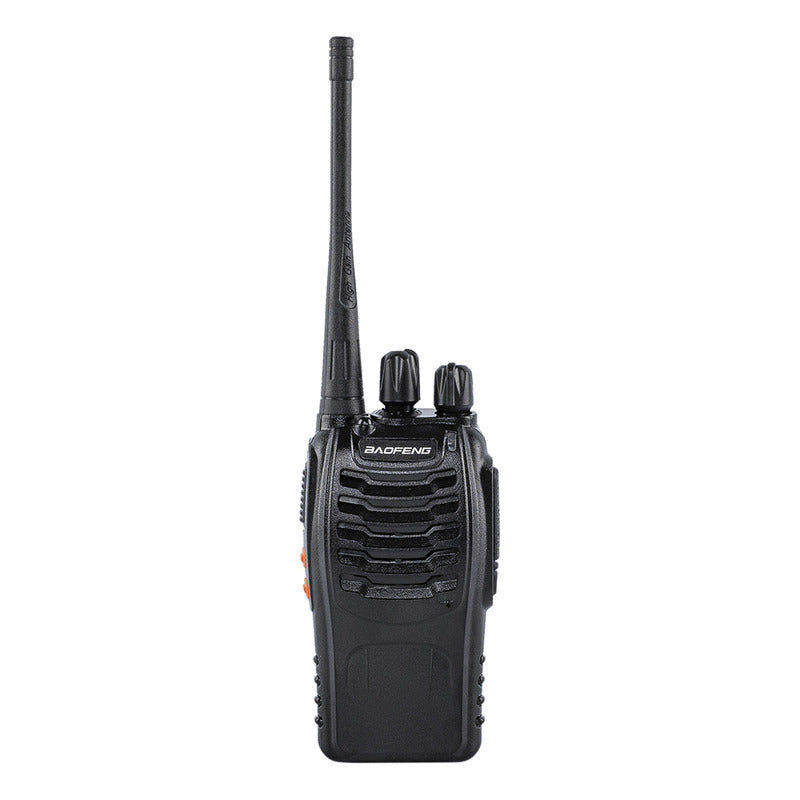 Walkie Talkie Bf-888s Negro Radio Transmisor Pack Duos Recargable Por Usb Con Linterna Led Integrada 16 Canales Uhf... 400-470 Mhz