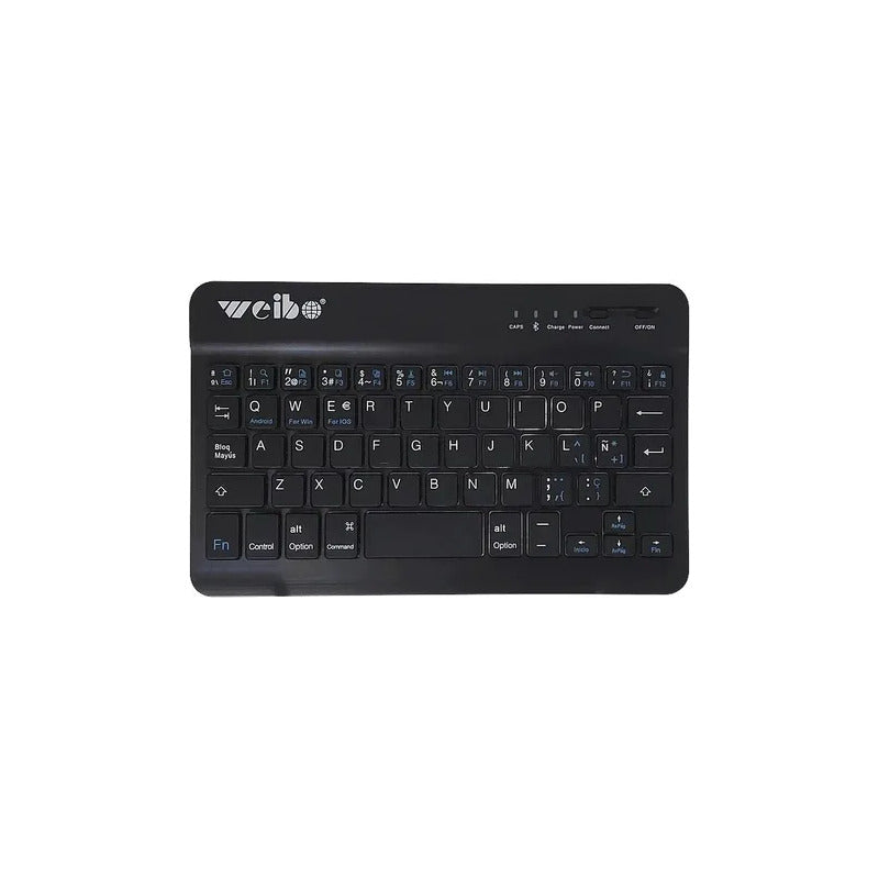 Kit Teclado Mouse Inalámbrico Bluetooth Español Recargable  Plateado