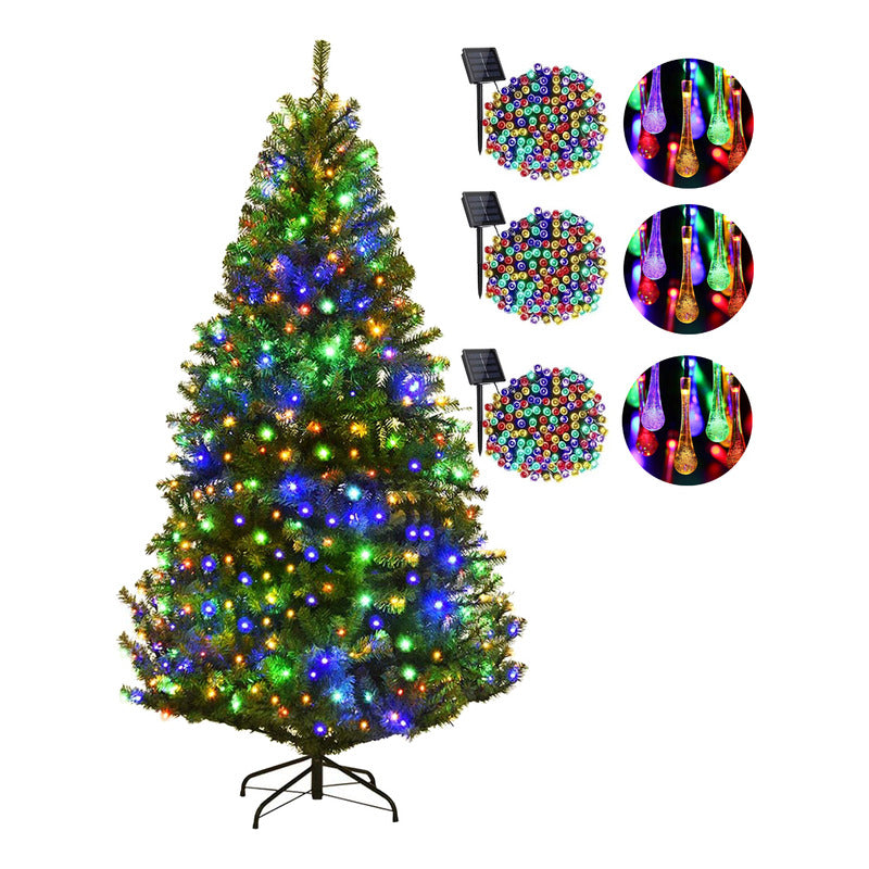 Arbol De Navidad Con Base + 6 Luces Solares Modelos Variados