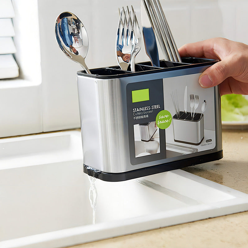 Pack Portacubiertos De Cocina Con Dispensador De Jabon Acero Unit