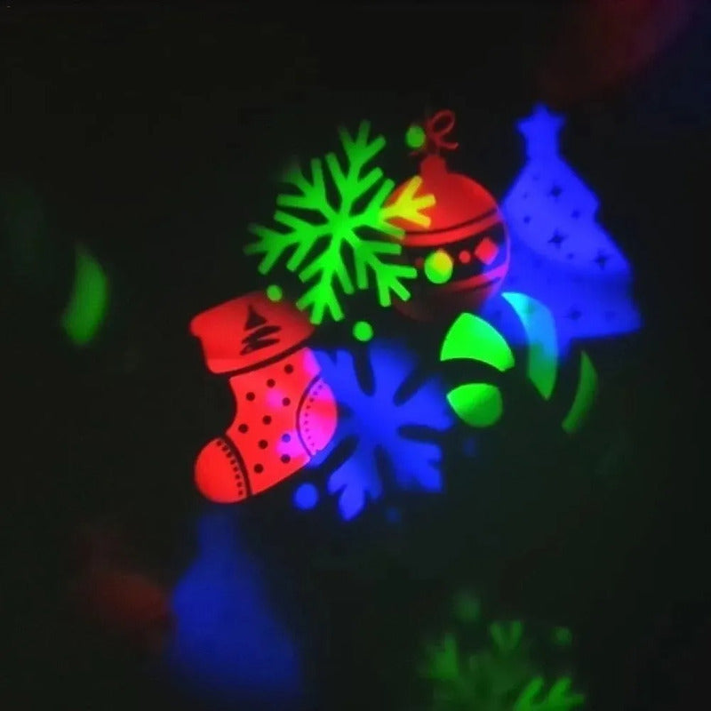 Luces Navidad Exterior Proyector Robotizado Giratorio Multicolor