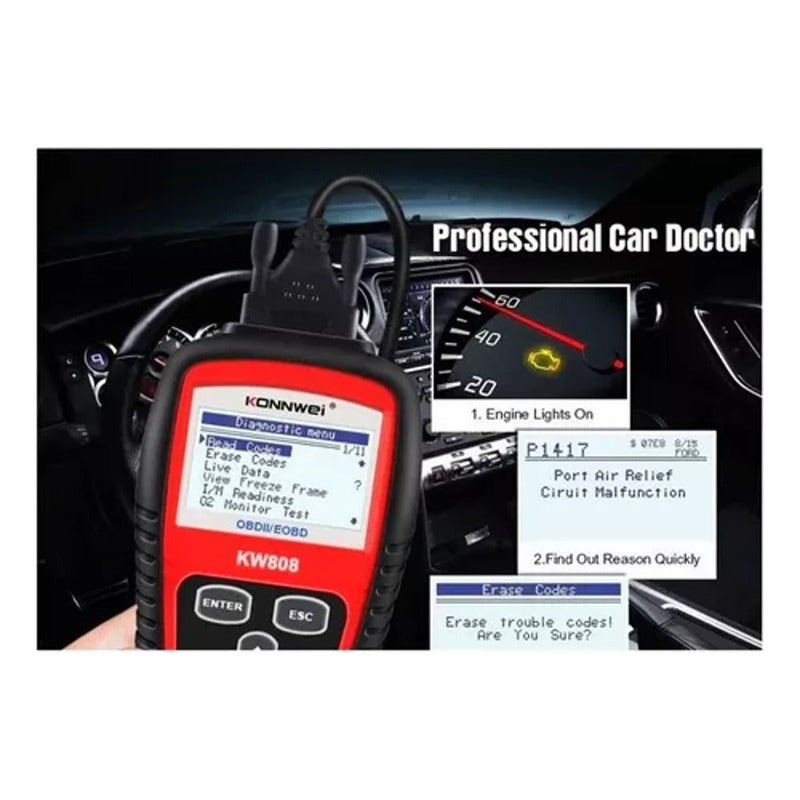 Escaner Scanner Auto Automotriz Autodiagnostico Multimarca