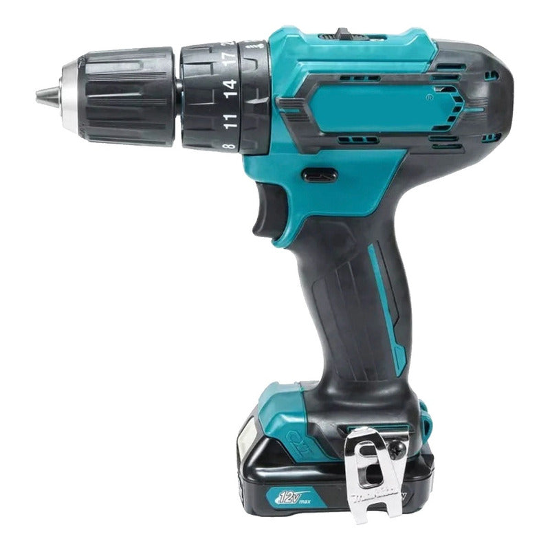 Taladro Inalámbrico Atornillador Portátil Recargable Cargado Azul 50 Hz