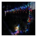 Luces Cascada Navideñas Guirnalda Led Luz Solar 3mt 144 Leds Multicolor