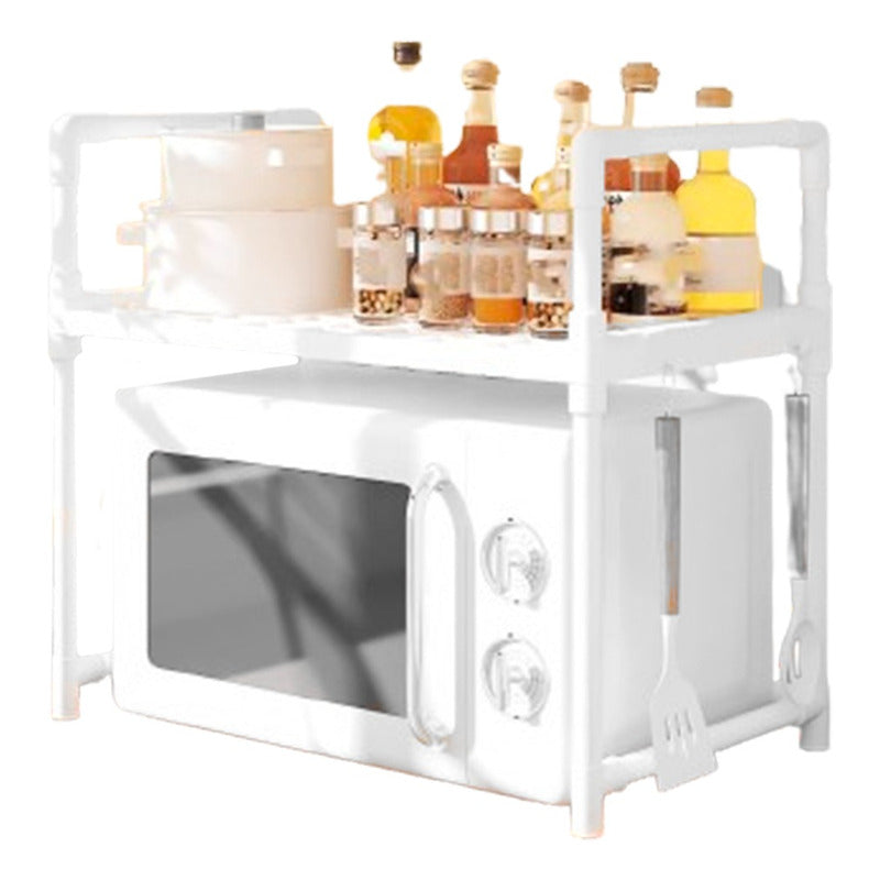 Organizador Microondas Estante Repisa Cocina Multifuncional Blanco