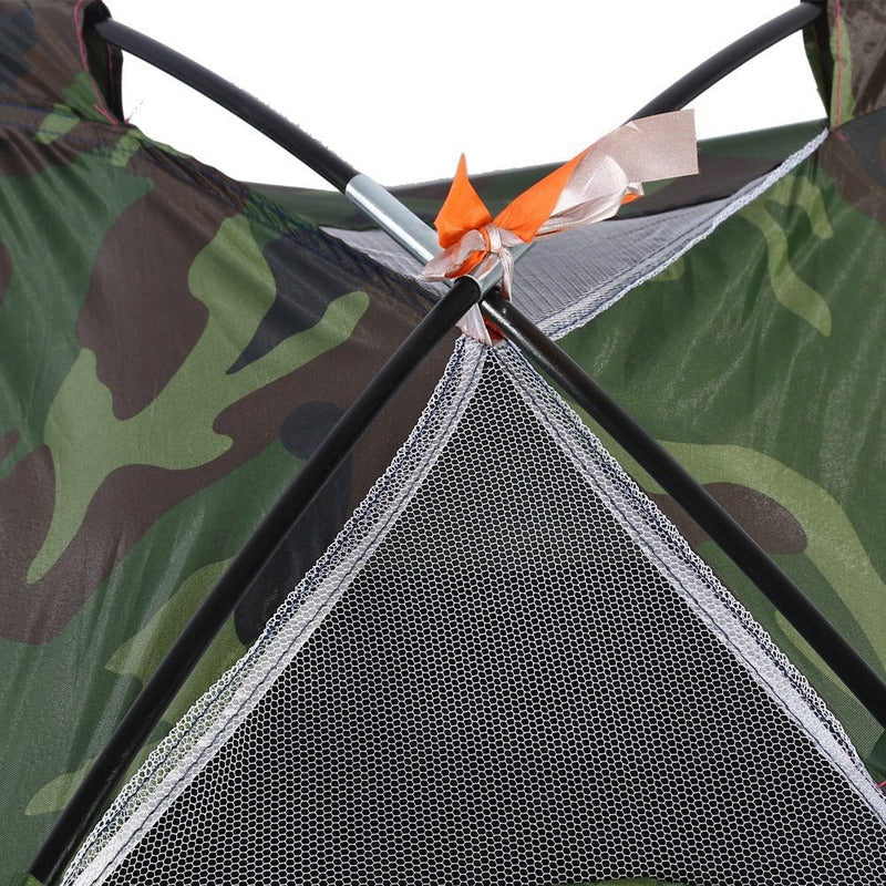 Carpa De Camping Acampar Con Mosquitero Proteccion Uv 3 Pers Negro