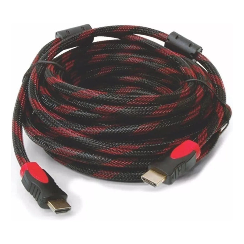 Cable 10 Mts Hdmi 4k Alta Velocidad Conector Bañado En Oro