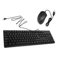 Kit Cableado Combo Teclado Y Mouse Alámbrico Negro