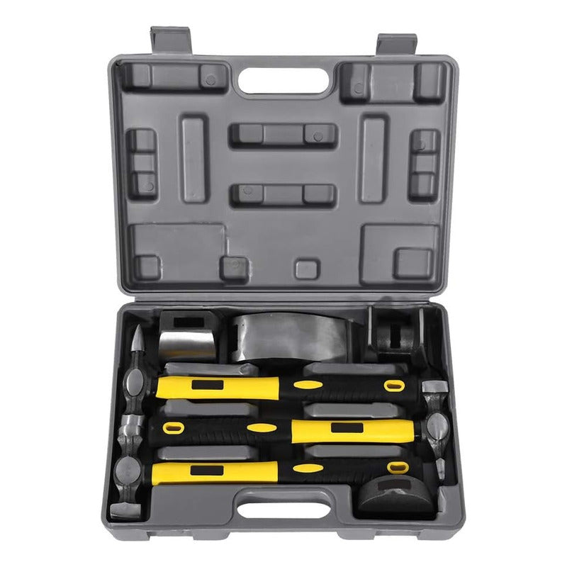 Set Martillos Maleta 3 Martillos Desabolladores Accesorios