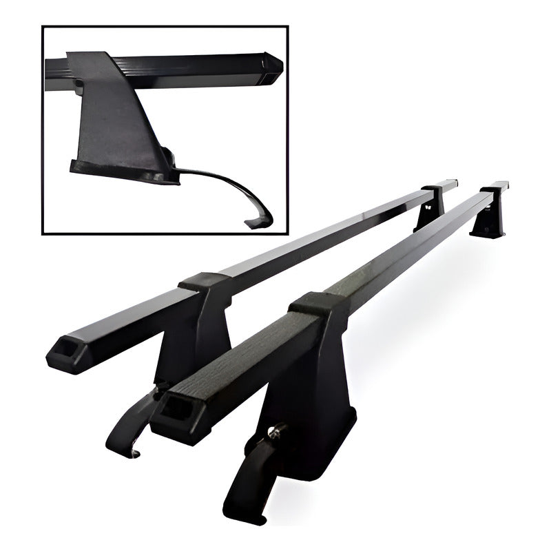 Barras Universal Porta Equipaje Parrilla Para Auto Regulable Negro