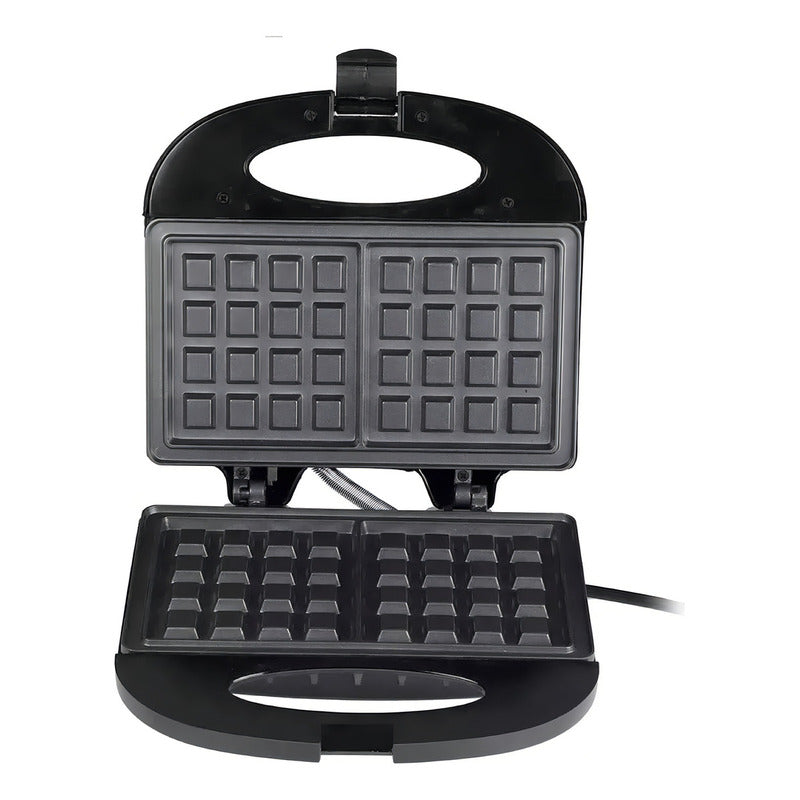 Máquina De Hacer Waffles Antiadherente Raf 242 Negro 2 Porciones