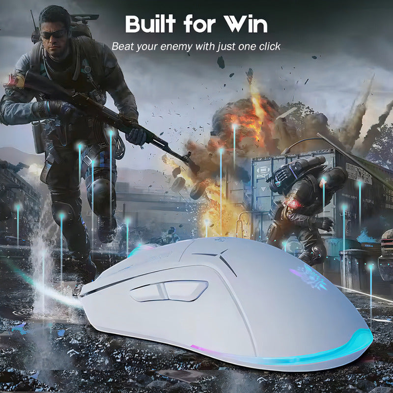 Mouse Gamer Inalámbrico Cw917 Blanco Onikuma