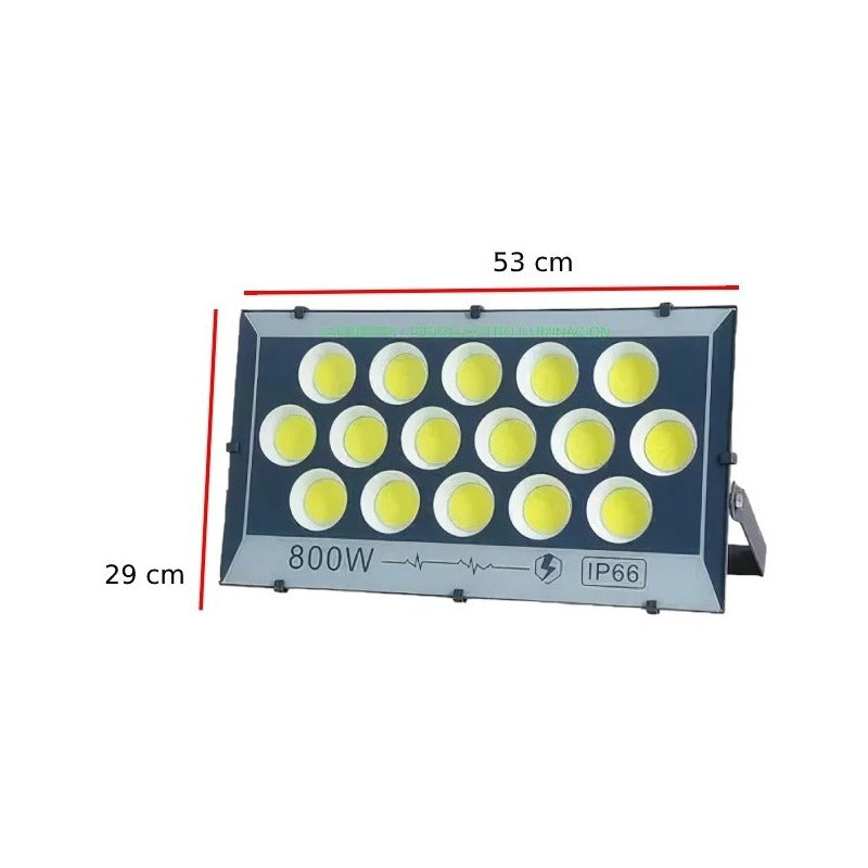 Foco Proyector 800w Ip65 Canchas Cultivo Industrial
