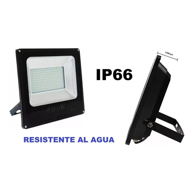 Foco 400w Reflector36.000l Ahorrador/estadio/cultivo/indoor Negro Blanco Frío
