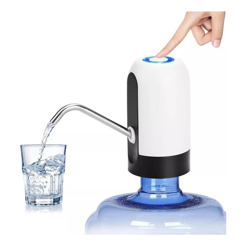 Dispensador Bomba Agua Electrinico Recargable Usb Botellon Negro